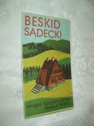 BESKID SĄDECKI - MAPA TURYSTYCZNA - 1:75 000 -1984