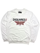 Biała bluza Dsquared2 haft retro vintage nike streetwear nike adidas