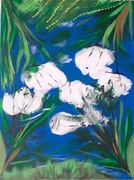 Akryl na drewnie ,abstrakcja