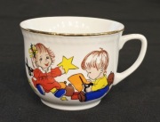 Kubek - filiżanka  motyw dziecięcy LUBIANA retro porcelana prl kubeczki 