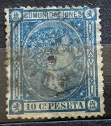 Hiszpania (Espana), Portret króla Alfonsa XII, 1875 rok, 10 C. PESETA