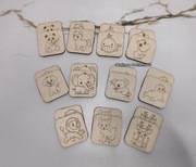 Drewniana gra pamięciowa memory