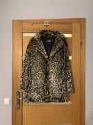 Zara płaszcz sztuczne futro panterka XS