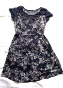 Sukienka Fat Face rozm. M , kwiatowe wzory, z koronką