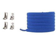 Super elastyczne niebieskie sznurówki z metalowymi wkręcanymi spinkami