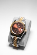 Zegarek Custom Seiko Mod Datejust Arabic Chocolate Gold Jubilee