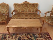 KOMPLET KAWOWO WYPOCZYNKOWY W STYLU LUDWIK