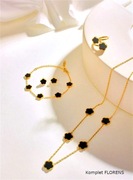 Komplet FLORENS kwiaty naszyjnik-kolczyki-bransol.