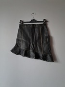 Nowa czarna spódnica ala skóra XS/34 zara basic asymetryczna