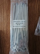 10 szt.opaski zaciskowe stalowe nierdzewne dł. 200mm szer. 4,6mm, trytytki