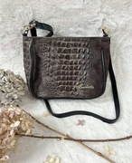 brązowa czekoladowa torebka Barletta modena italy włochy skóra naturalna