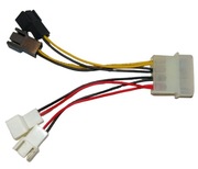 Rozdzielacz zasilania Molex na 4 wentylatory PC (12V + 5V)