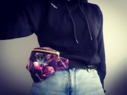 Welurowy komplet, plecak i nerka