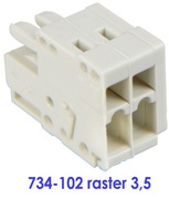 Gniazdo wago 734-102 2-biegunowe 