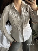 Koszula Marella renomowana włoska marka grupy MaxMara M taliowane kołnierz