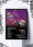Kanye West Graduation Ye plakat album a3 w ramce obraz poster vintage rap
