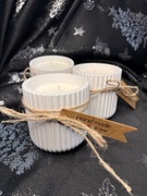 ręcznie robiona świeca sojowa o zapachu świąt noworocznych