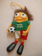 Pluszowy miś mały głod piłkarz