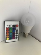 Żarówka LED RGB 7W E27 + Pilot | 16 kolorów, tryby świecenia
