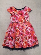 Elegancka sukienka w kwiaty kwiatki tiulowa plisowana Mary Lebone BHS 110