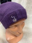 Czapka akryl moher nadruk cyrkonie