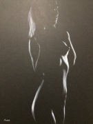 Rysunek "Nude Noir" #665, 290x210 mm