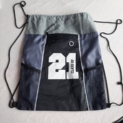 Szaro-czarny szkolny worek na wf / na buty