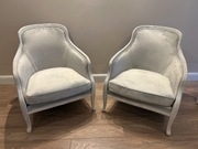 Eleganckie krzesła w stylu klasycznym, francuskie – komplet 2 sztuki