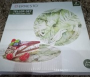 Zestaw dwóch talerzy z porcelany - ERNESTO