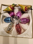 Bombki szyszki , dwa ptaszki stare PRL