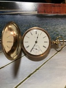 Zegarek kieszonkowy Elgin 2 dekle 55mm pozlacany 