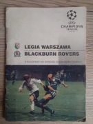 Legia – Blackburn 1995 | Liga Mistrzów | Gazetka z autografami składu
