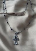 Naszyjnik łańcuszek  krzyż  alternative goth opium alt  