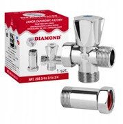 Zawór do pralki, zmywarki z przedłużką 3/4 cala