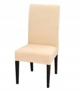 pokrowiec kremowy beżowy na krzesło pokrowce 