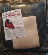 Uniwersalne pokrowce samochodowe, beż typu zamsz, czarny typu skóra. Nowe.