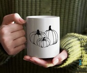 Kubek ceramiczny 330 ml z jesiennym nadrukiem