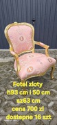 Fotel zloty duzy