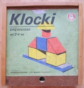 Zabawka Klocki drewniane z okresu PRL. 