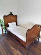 Łóżko ludwikowskie rocaille, rokoko, barok, zamkowe, vintage, pałacowe