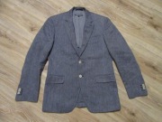 TOMMY HILFIGER męska marynarka szary melanż len i bawełna _ 48 / S