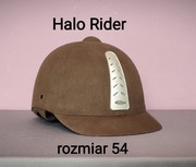 Kask jeździecki Halo Rider - rozmiar 54 - brązowy