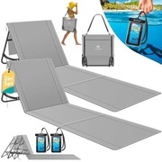 Zestaw 2 leżaków plażowych wraz z 2 pokrowcami na telefon 120 x 54 cm