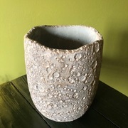 Betonowa osłonka szara-złota 16x20cm