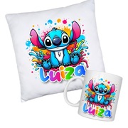 ZESTAW URODZINY Kubek + Poduszka STITCH +imię PERSONALIZACJA
