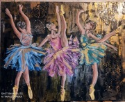 taniec, kobiety, wolność, DUŻY obraz olejny 100x70