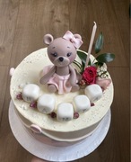 Figurka z masy cukrowej ozdoba tort miś