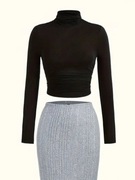 Bluzka golf z marszczeniami S