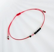 Bransoletka TURMALIN CZARNY i RÓŻOWY kamienie 2 mm