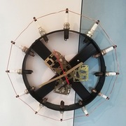 Zegar ścienny świece zapłonowe DIY śr. 36cm.